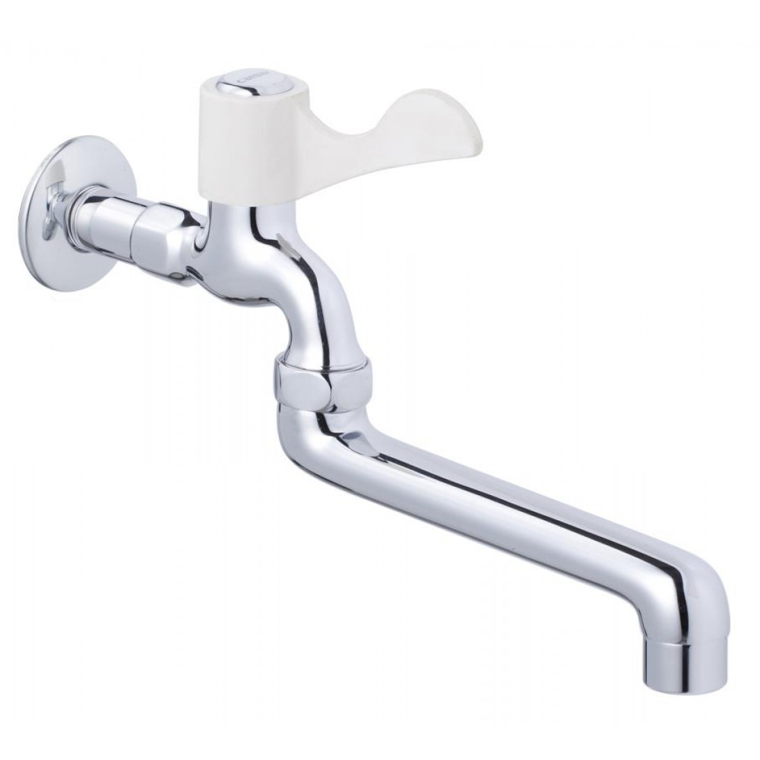 Vòi rửa bát Lạnh Gắn Tường, vòi rửa chân cần xoay 360 độ chính hãng Caesar WL027C