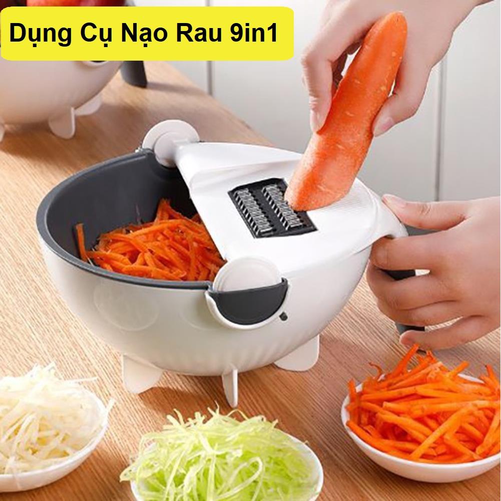 [HÀNG TỐT - GIẢM THÊM 40%] BỘ DỤNG CỤ NẠO RAU CỦ QỦA ĐA NĂNG 9 IN 1,DỤNG CỤ CẮT GỌT RAU QUẢ THÔNG MINH, DỤNG CỤ CẮT THÁI RAU CỦ, BỘ RỔ RỬA KÈM NẠO 9IN1 ĐA NĂNG HỖ TRỢ BÀO SỢI, THÁI LÁT, 7 LƯỠI CẮT THAY THẾ
