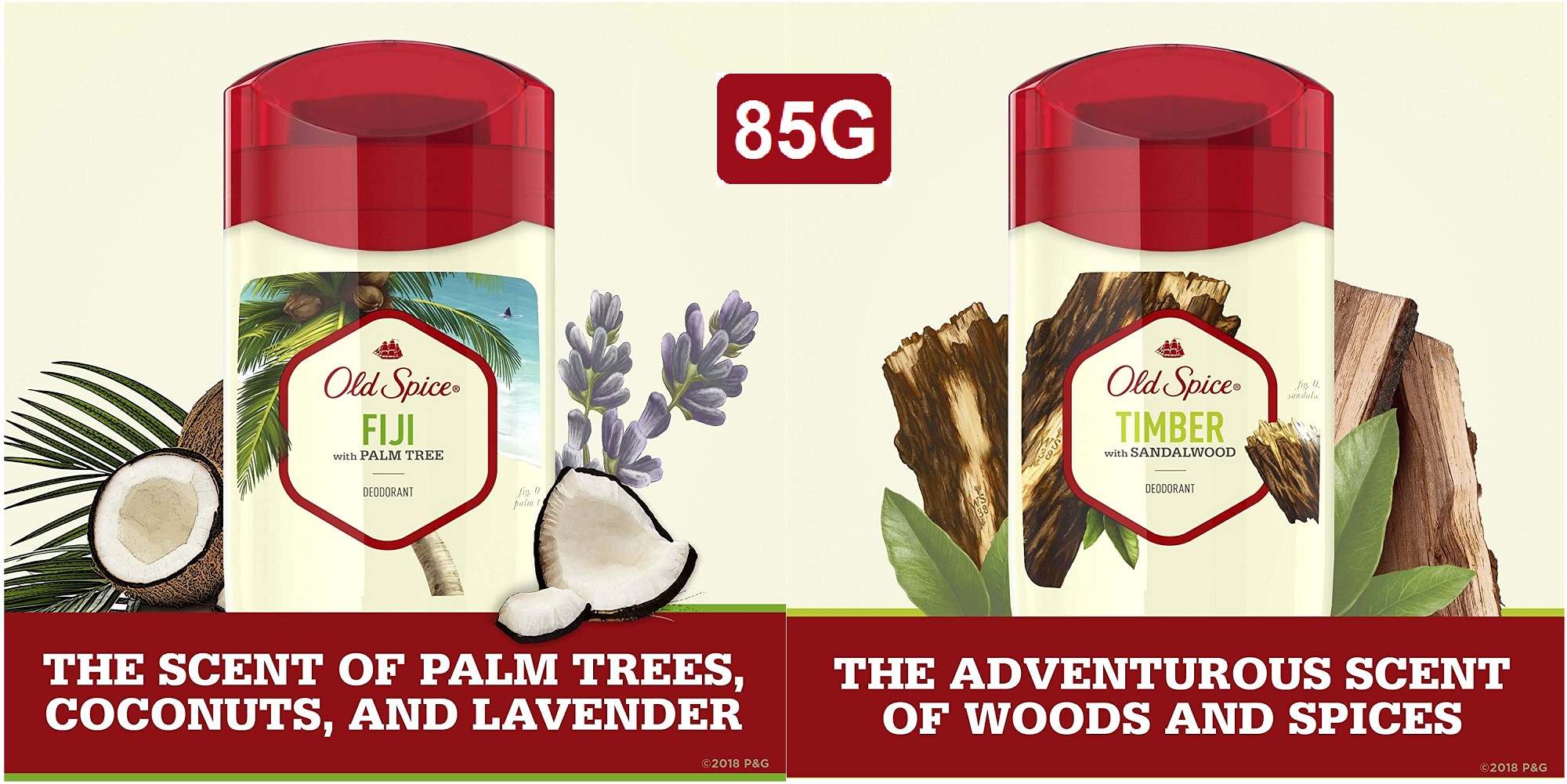 Lăn sáp khử mùi nam old spice 85g fiji, timber usa
