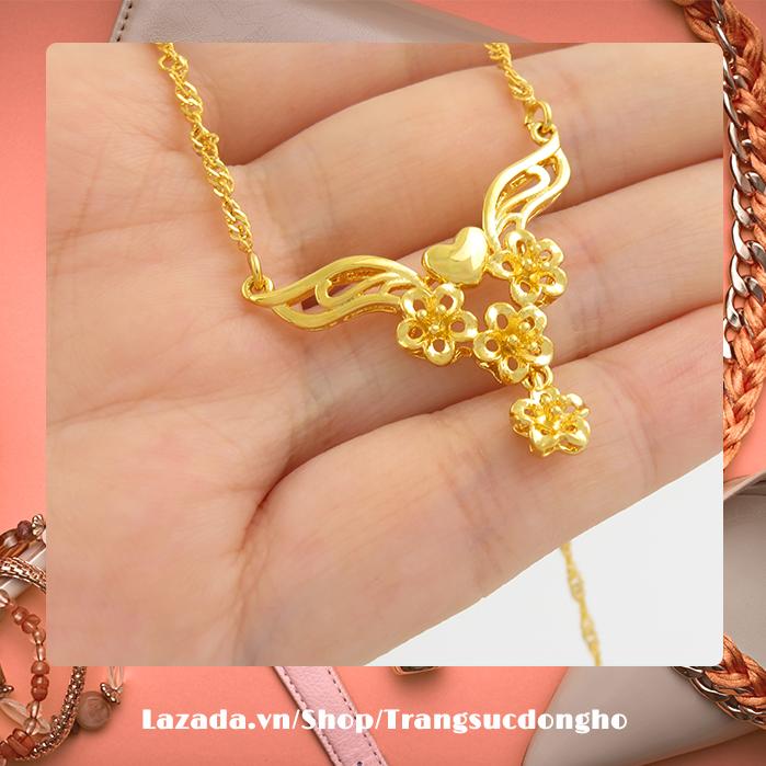 Dây chuyền đóa tầm xuân mạ vàng 24k dx01