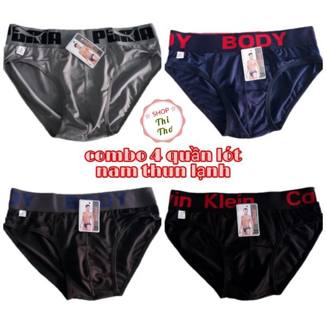 Combo 4 quần lót nam thun lạnh chất mát lạnh giá sốc 75k