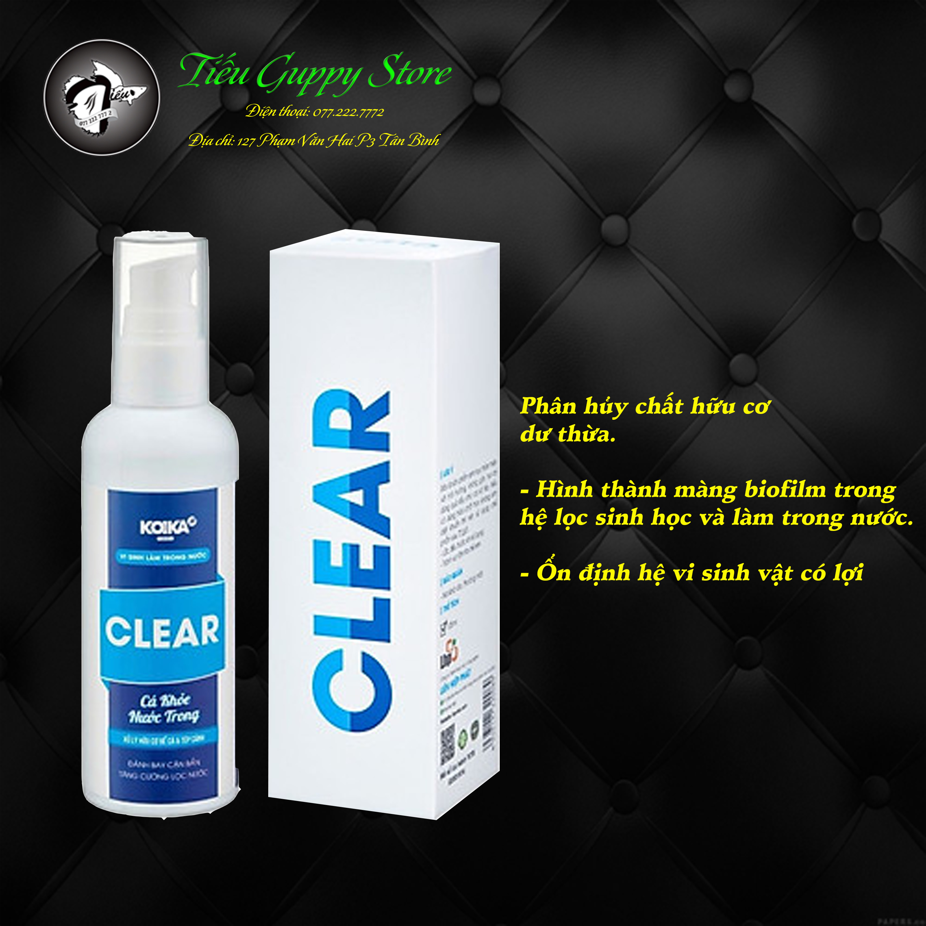 Men vi sinh koika clear - làm trong nước phân hủy chất dư thừa