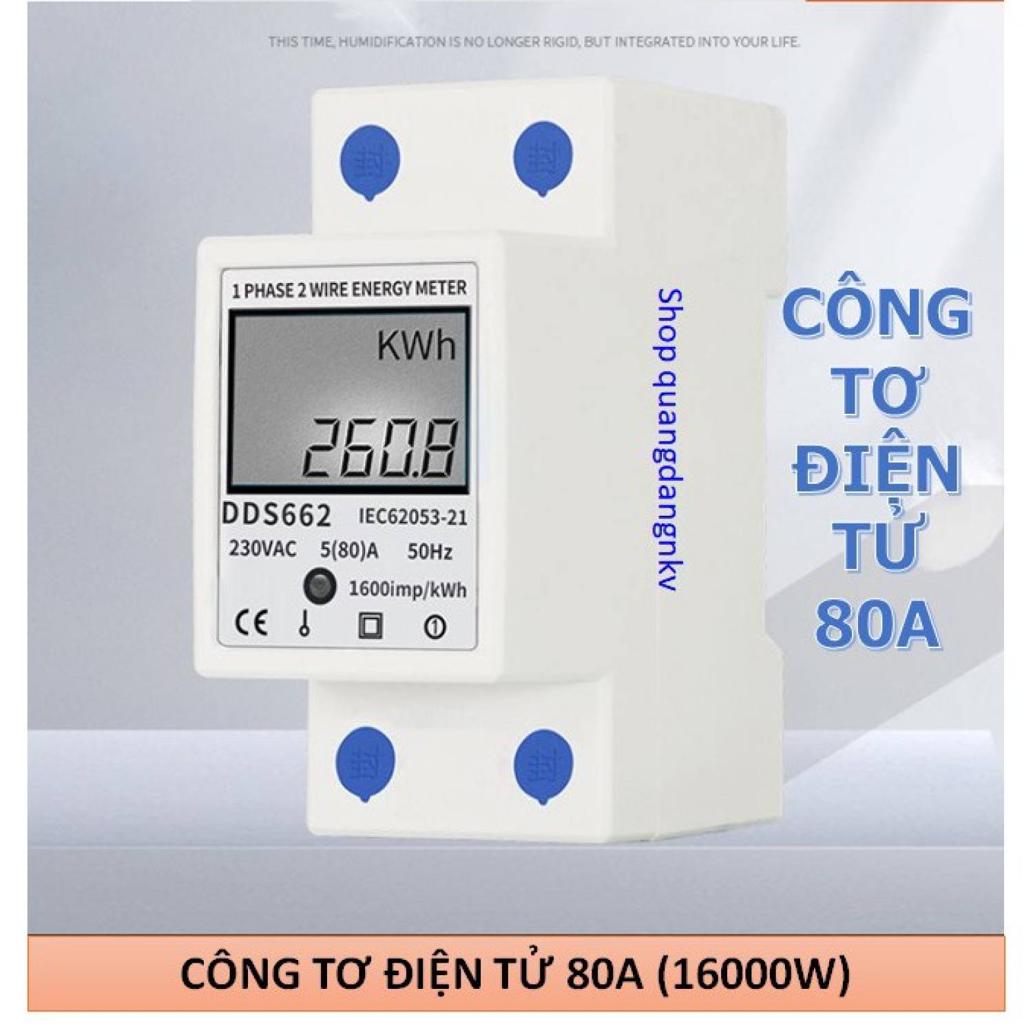 Công tơ điện tử 80A đo số điện tiêu thụ