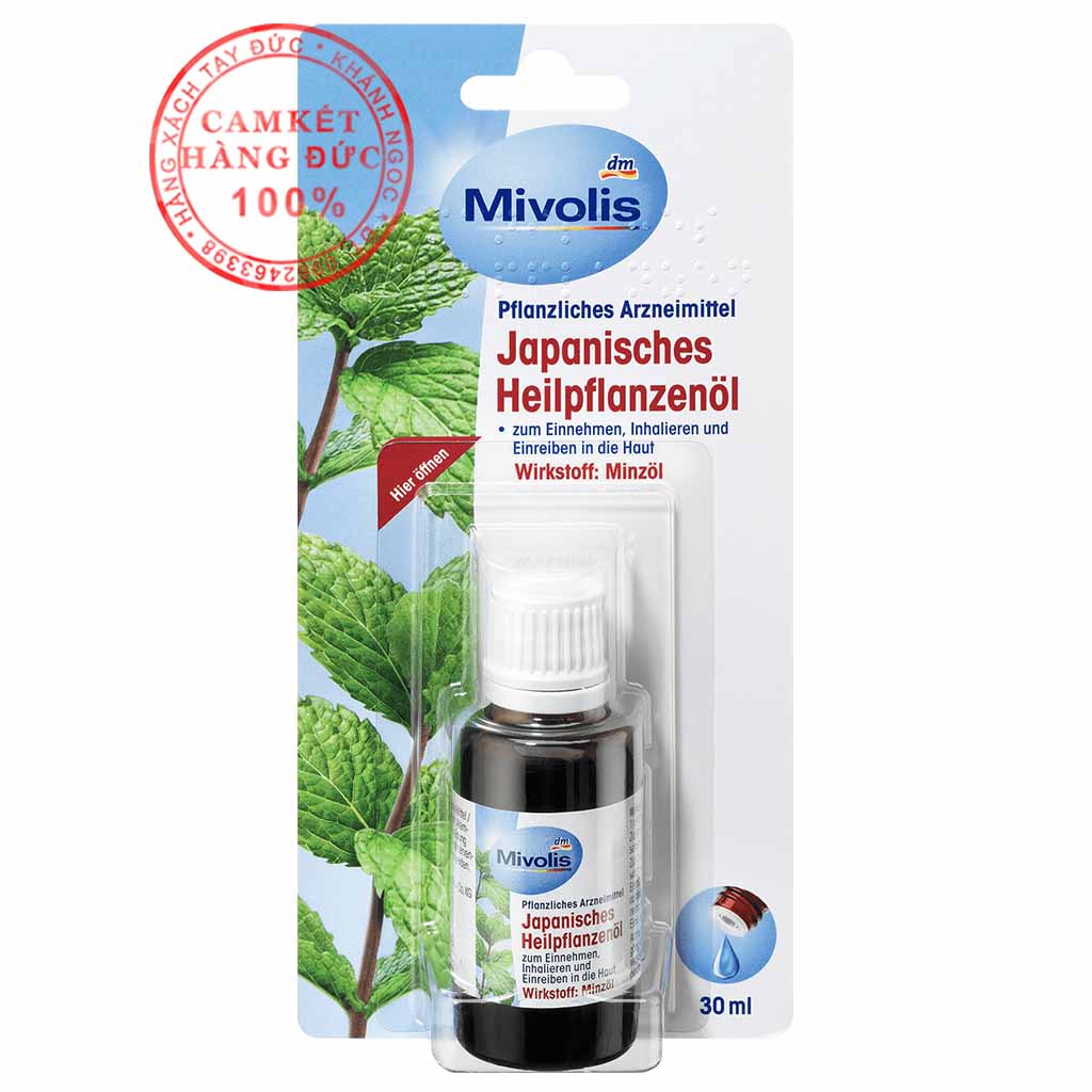 Date 9/2024 - Tinh Dầu Bạc Hà Nhật Mivolis Japanisches Heilpflanzenol - Hàng Đức
