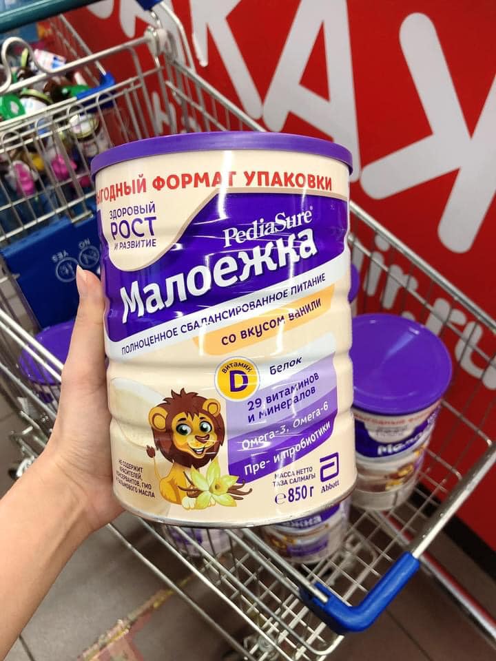 Sữa Pediasure Nga tăng chiều cao, cân nặng cho các bé từ  tuổi vị dâu, vani, socola