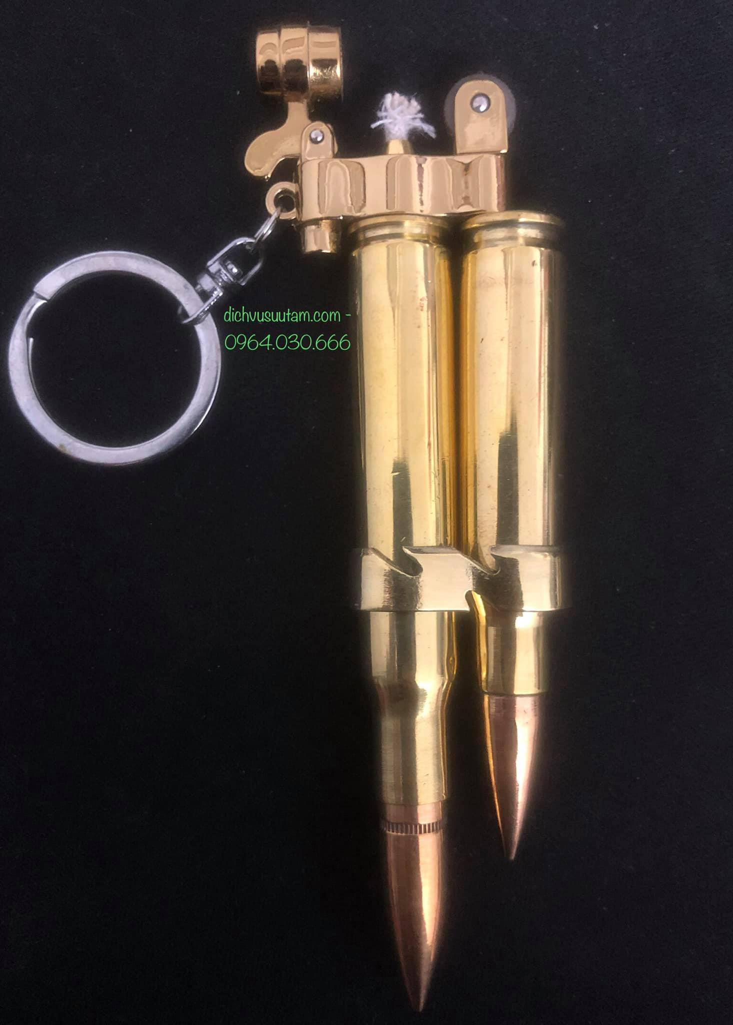 Bật lửa, hộp quẹt đôi làm bằng vỏ đan, sử dụng như Zippo, có móc đeo