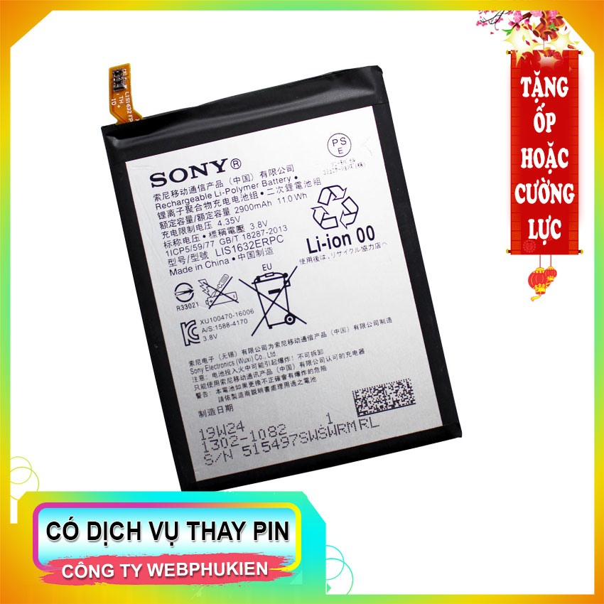 Pin dành cho sony xperia xz lis1632erpc - 2900mah