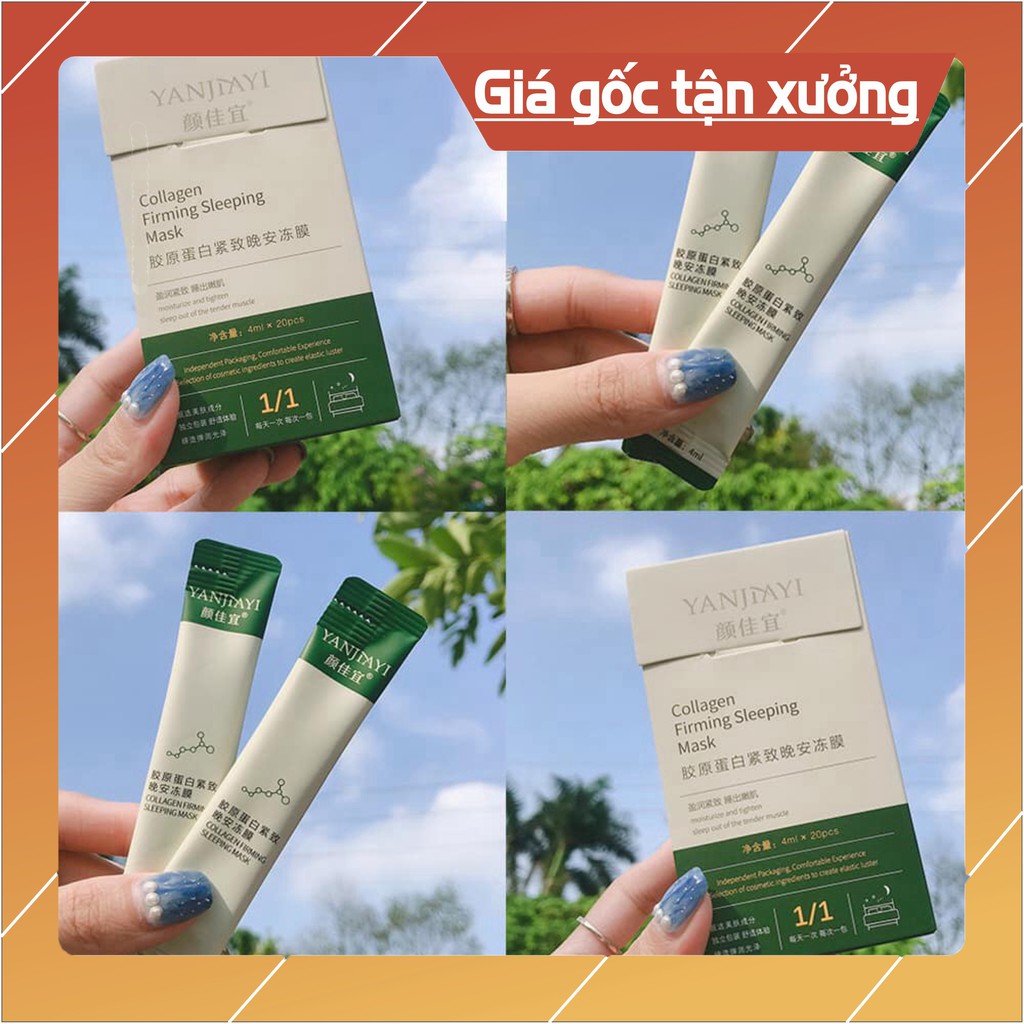 Mặt nạ ngủ thạch colagen siêu sạch da ban đêm(hộp 20 gói)