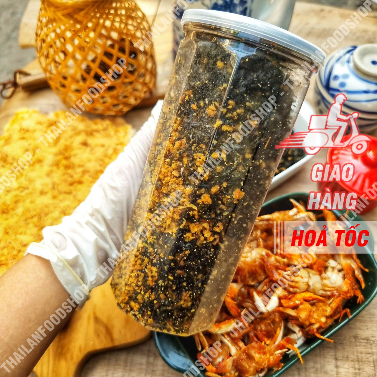 Rong Biển Cháy Tỏi Hút Chân Không - Túi 500gr