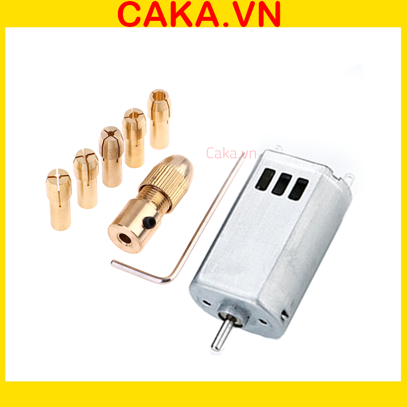 Combo máy khoan mài cắt mini motor 180 kèm bộ đầu kẹp mũi khoan mini
