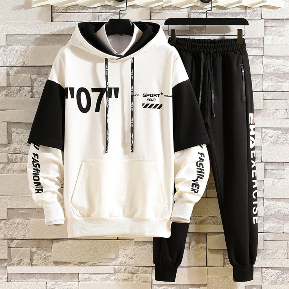 Bộ Quần Áo Nỉ Nam Thu Đông Áo Hoodies Số 07 Kết Hợp Quần Jogger Bo Gấu Năng Động Thời Trang FORHIM SET NAM 90000148