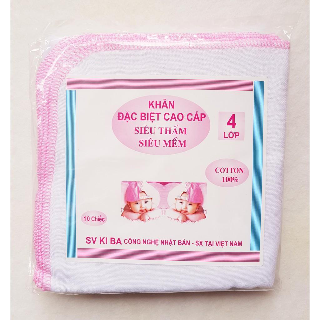 Khăn sữa 4 lớp cho bé xuất Nhật (10 cái)