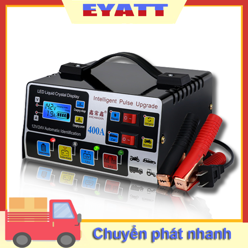 Sạc ắc quy ô tô, sạc ắc quy 12v24v hoàn toàn tự động loại sửa chữa xung đồng nguyên chất, thích hợp cho ắc quy ô tô, ắc quy xe máy