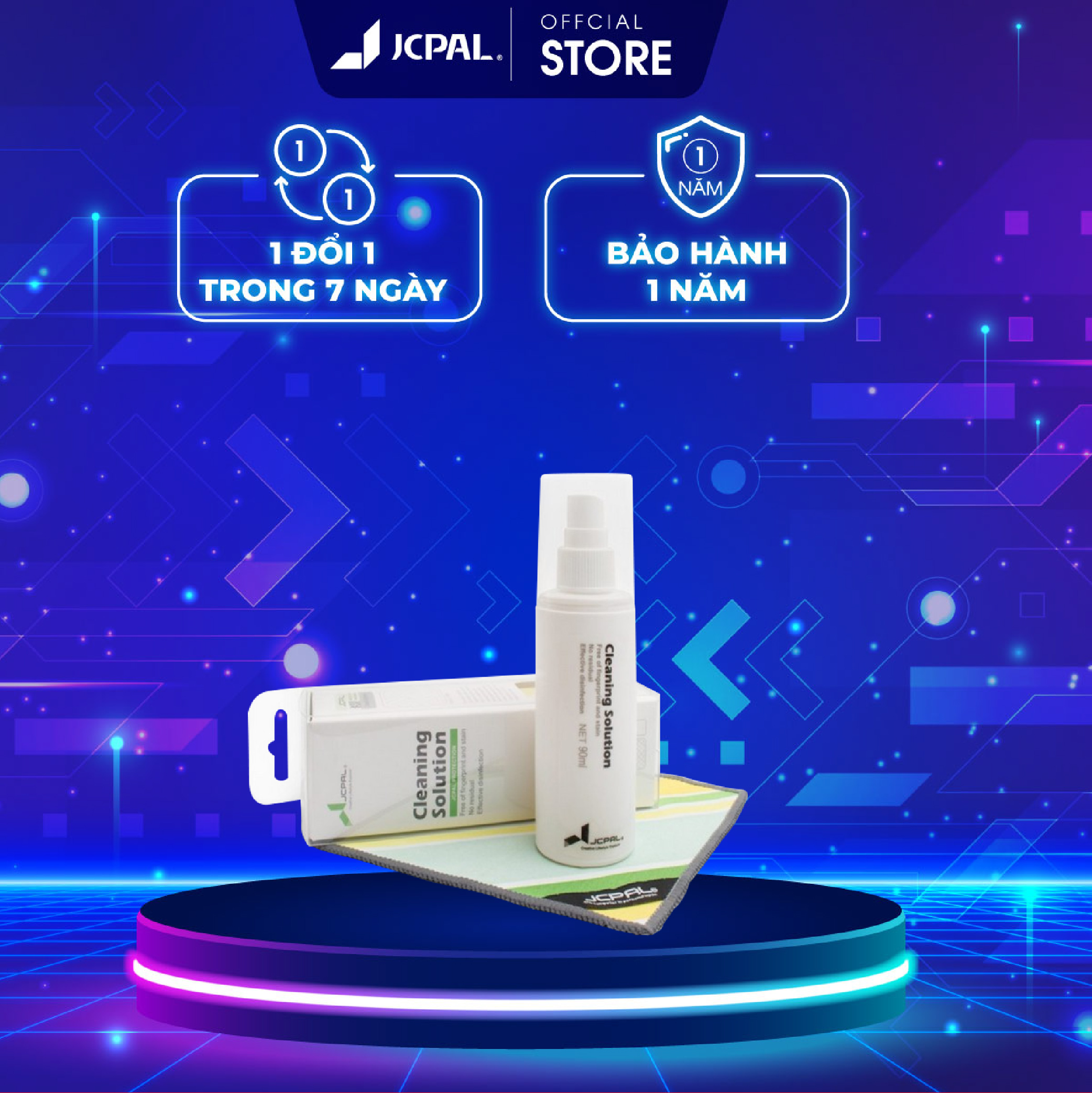 Dung dịch vệ sinh Laptop/ Macbook/ Smartphone JCPAL Cleaning Solution 90ml chính hãng