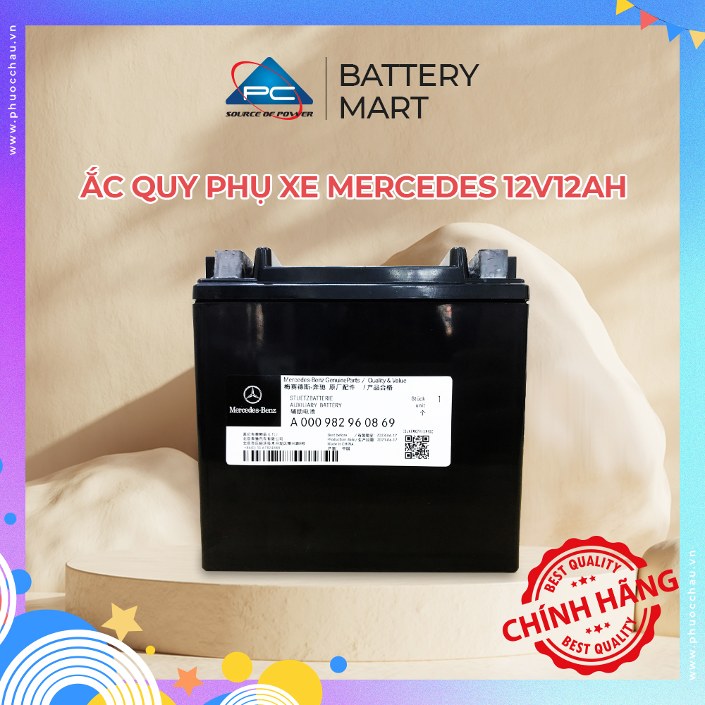 Ắc Quy Phụ Xe Mercedes 12V12AH Chính Hãng