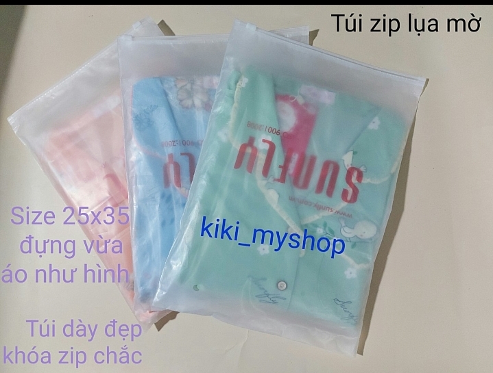 Túi zip lụa mờ khoá kéo 25x35cm loại đẹp