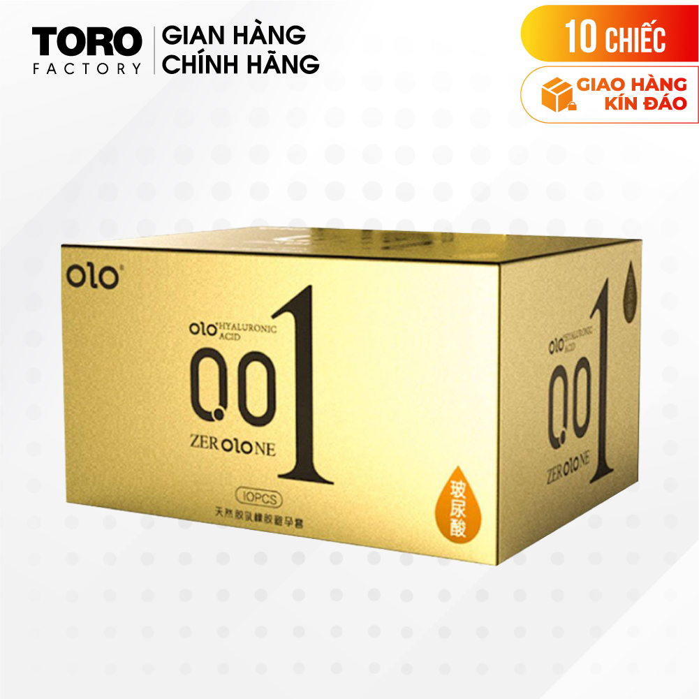 Bao cao su OLO 0.01 gân gai, siêu mỏng, kéo dài thời gian - Hộp 10 cái | TORO FACTORY