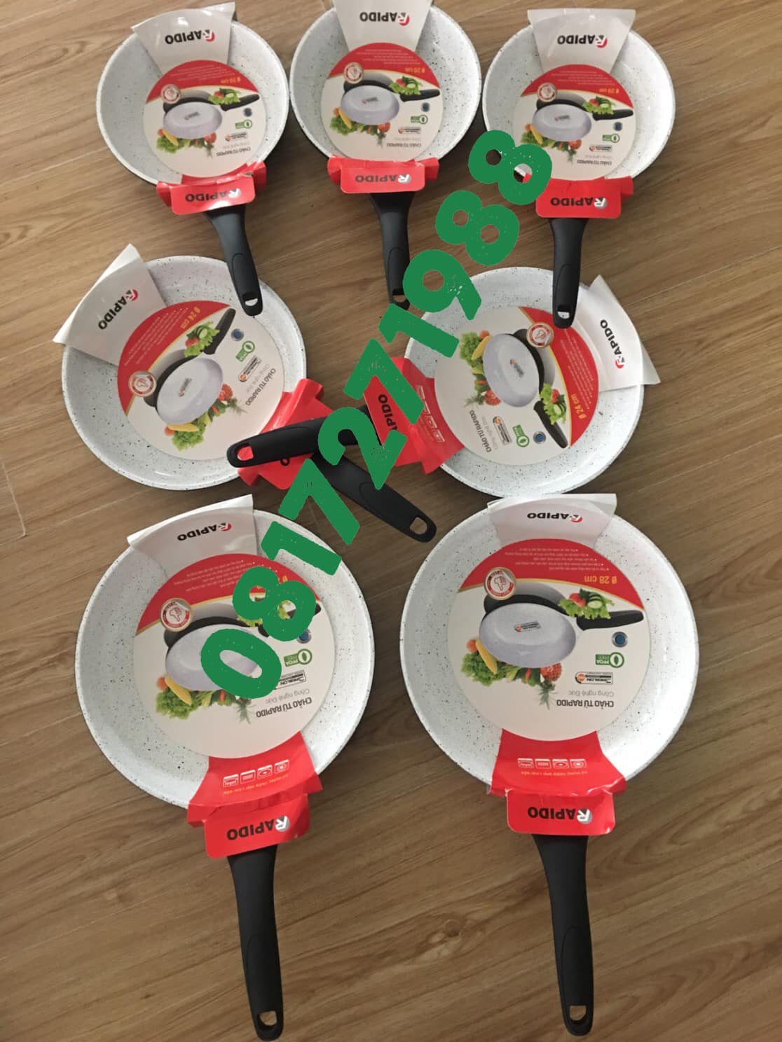 Chảo từ men Đức Rapido nhập khẩu size 20 RF hàng dầy    chính hãng