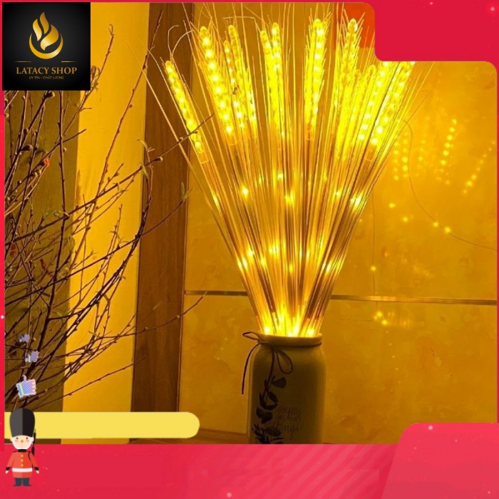Combo 10 cây bông lúa đèn led ánh kim thu hút tài lộc