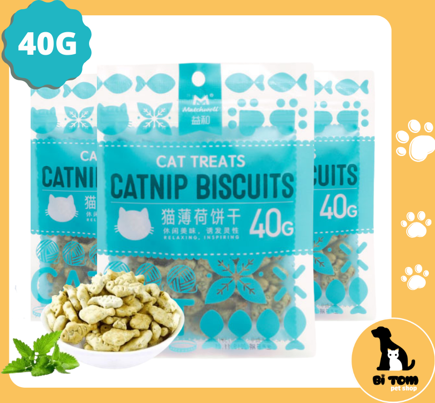 Bánh thưởng cho mèo catnip biscuits 40g