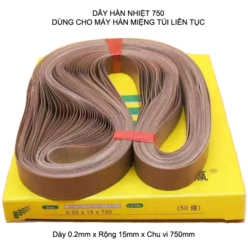 Dây hàn nhiệt máy hàn miệng túi chu vi 750mm, dây đai dây vải - Propack 0916311442