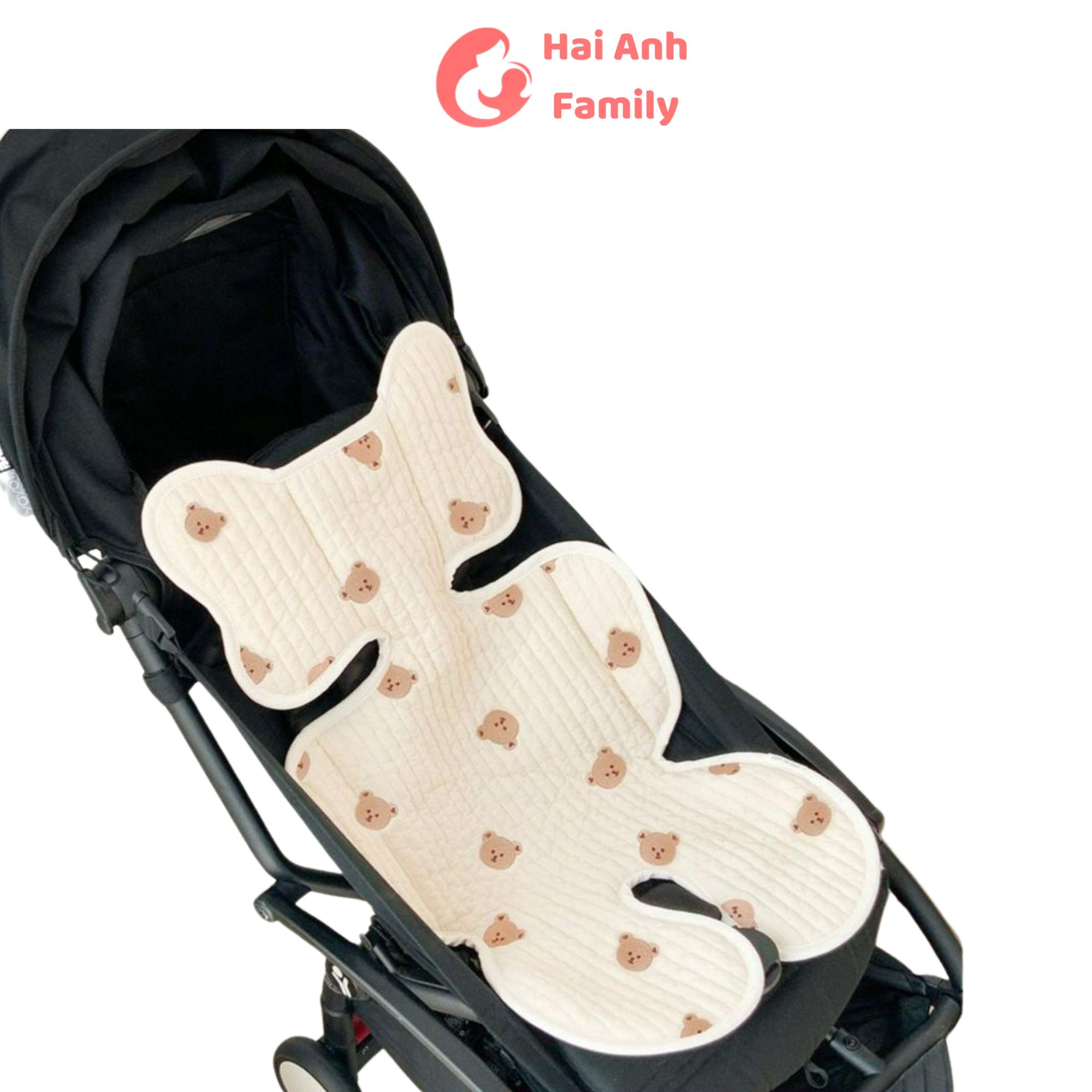 Tấm lót xe đẩy cho bé cotton mềm mại, thoáng khí, cực kì thỏa mái cho bé
