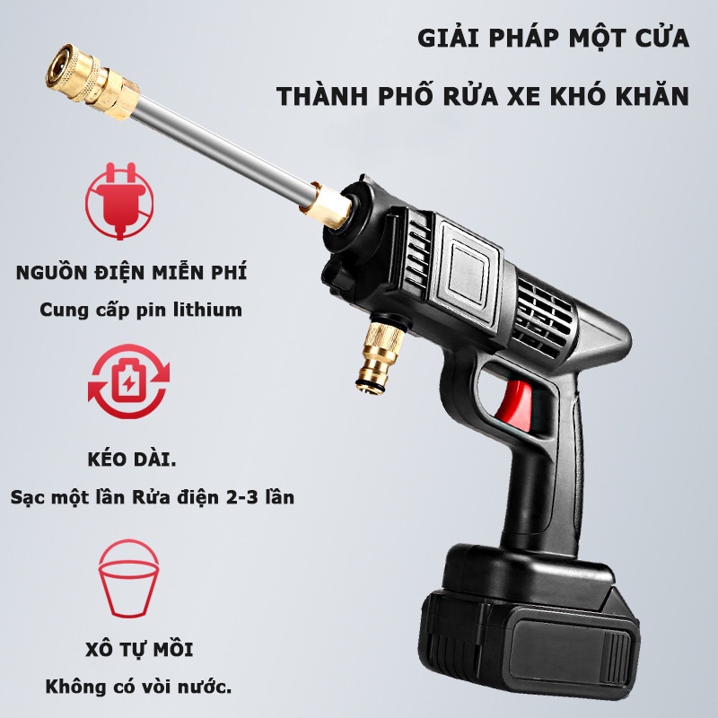 Máy Rửa Xe Chạy Pin,Máy Rửa Xe Áp Lực Cao,Máy Rửa Xe Mini Cầm Tay,Vòi Phun Áp Lực Mạnh Công Suất 600W Dành Cho Gia Đình máy rửa xe máy rửa xe áp lực cao máy rửa xe chạy pin máy rửa xe gia đình mini vệ sinh ô tô đồ nghề máy rửa xe cao