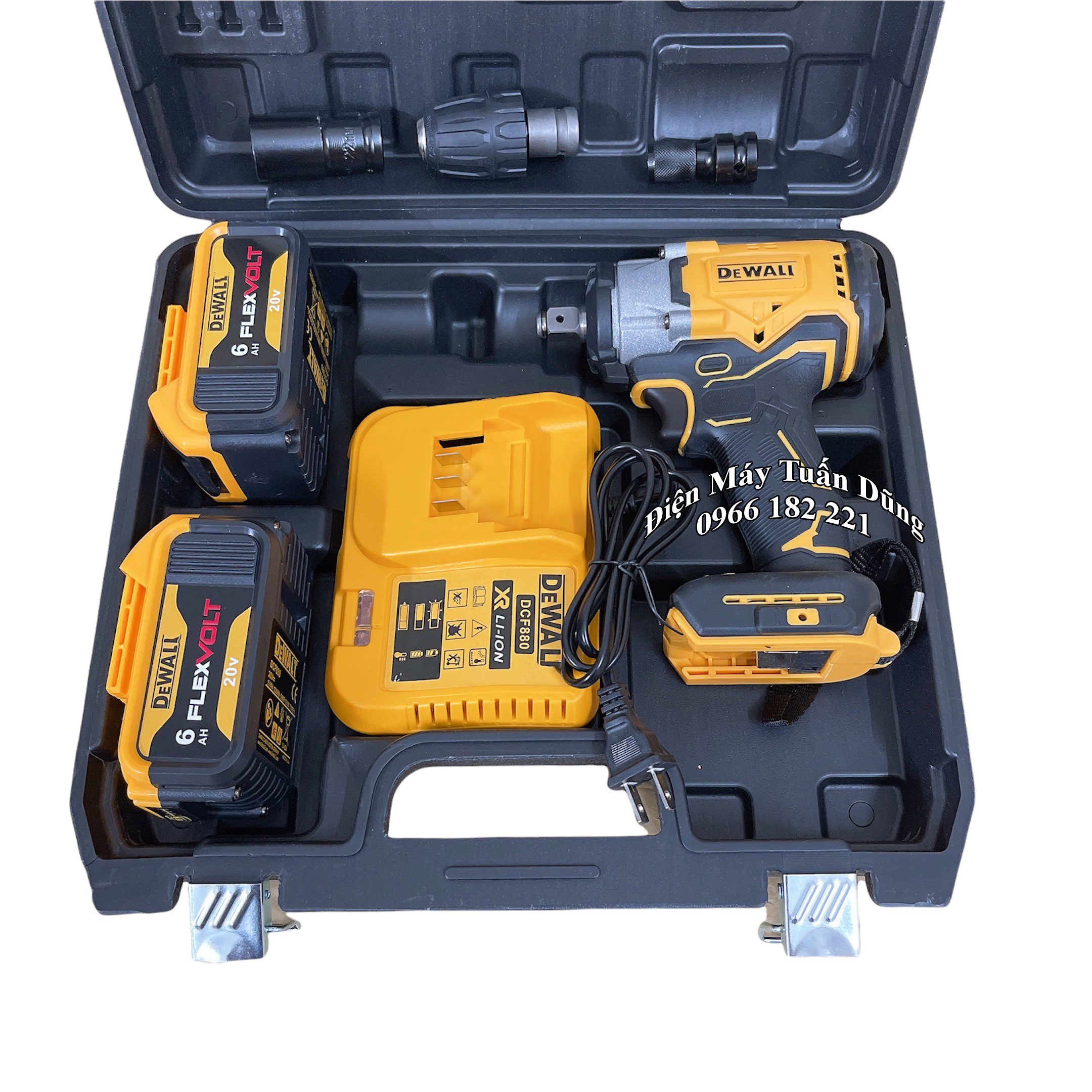 Máy siết ốc bulong dùng pin không chổi than De.Walt 700NM - Tặng kèm 1 đầu chuyển bulong sang khoan + 1 đầu chuyển bắt vít
