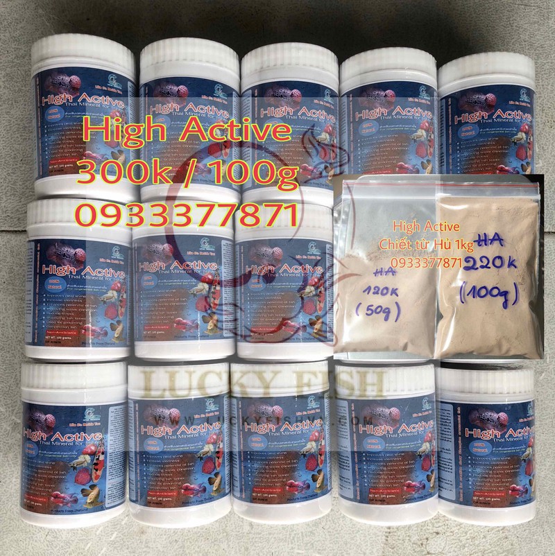 Khoáng chất high active 50g cho cá cảnh - bịch chiết 50g từ hủ lớn 1kg - hàng công ty