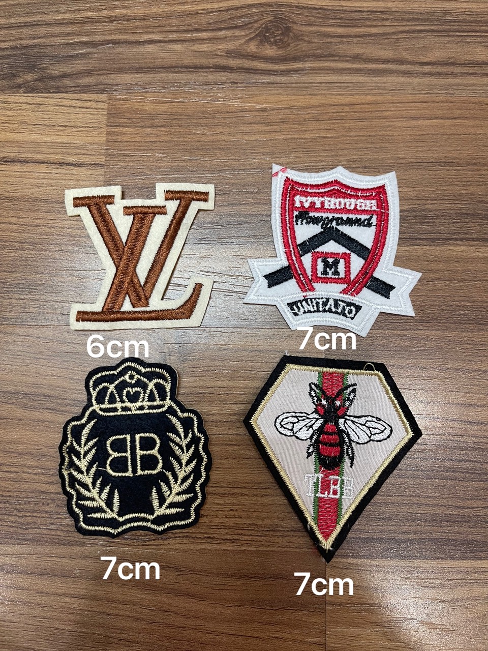 Miếng Sticker Thêu Ủi hình logo thương hiệu cao cấp
