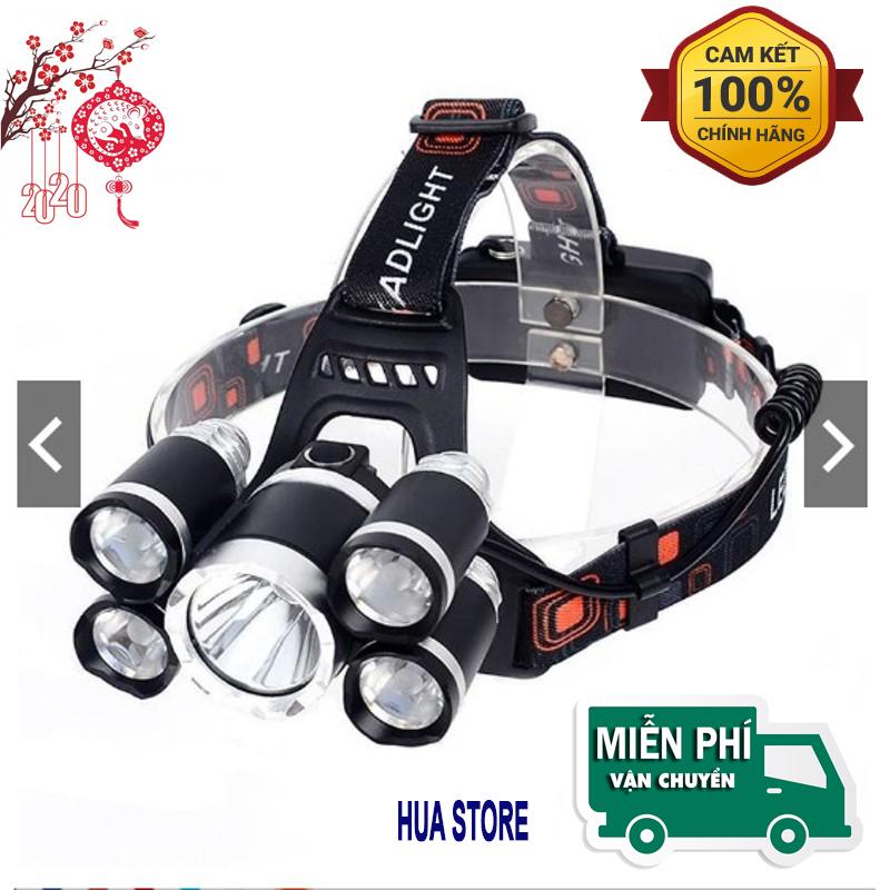 Đèn pin đội đầu, đèn pin chống nước cao cấp, đèn pin đội đầu 3 bóng led siêu sáng đa tác dụng - tiện lợi