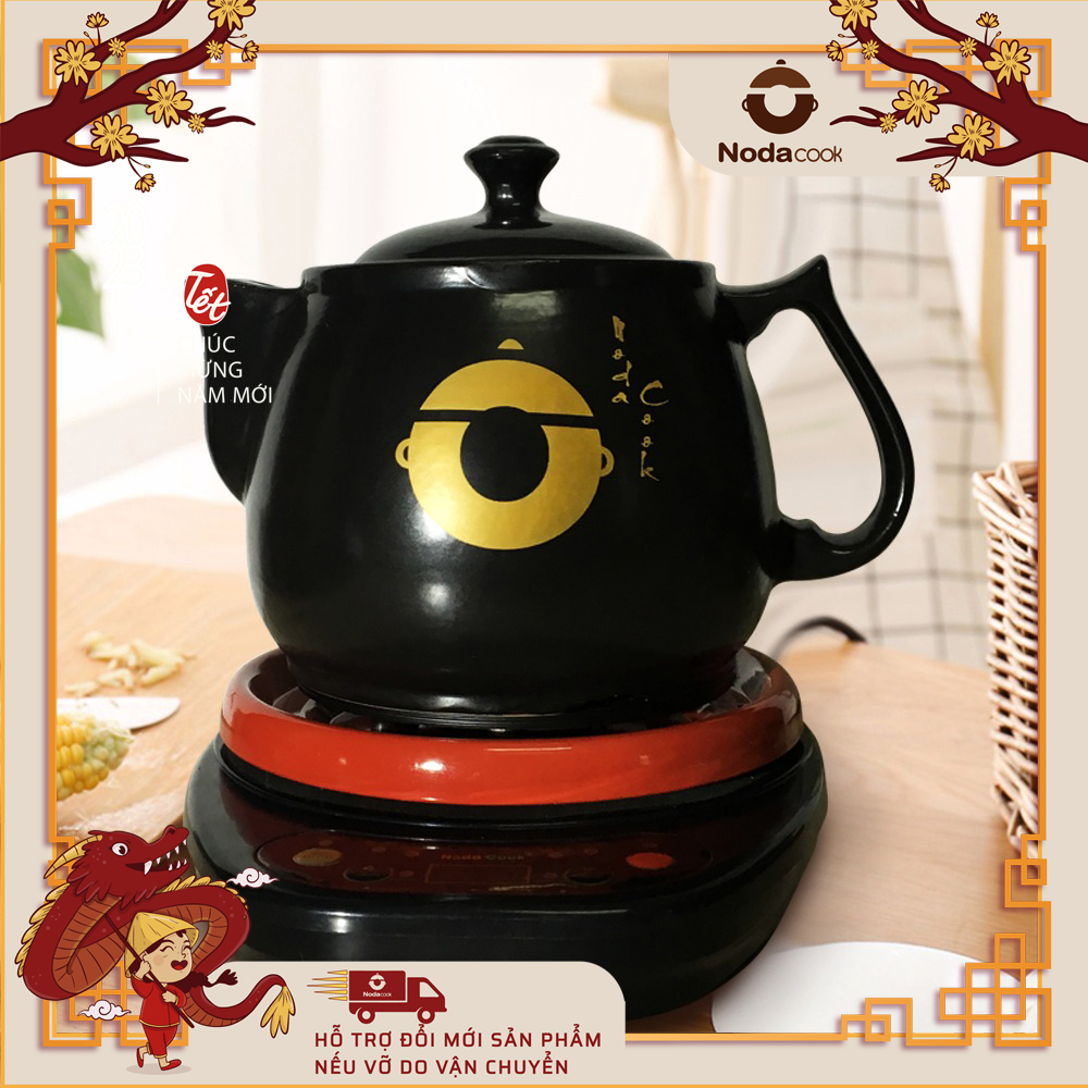 Siêu sắt thuoc bắc bằng điện tự động NodaCook 4 lít không chứa mâm nhiệt kim loại bên trong ấm
