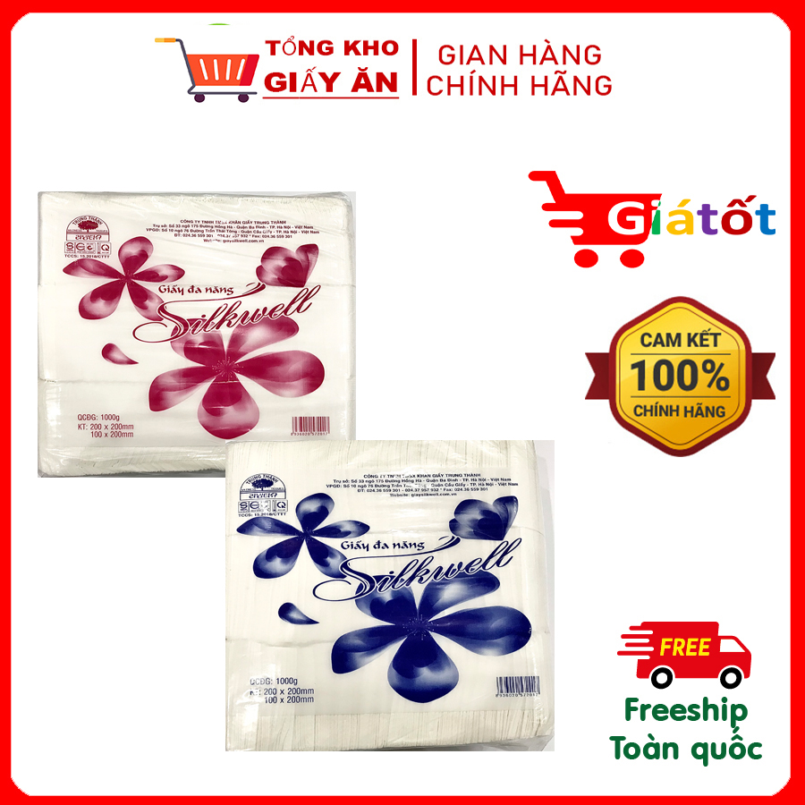 Giấy ăn Cân gấp tư rút silkwell 1kg