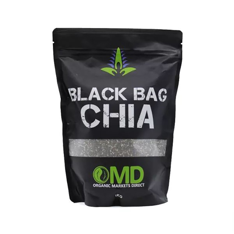 Hạt Chia đen cao cấp huu co Black Bag OMD Organic Markets Direct 1kg của Úc