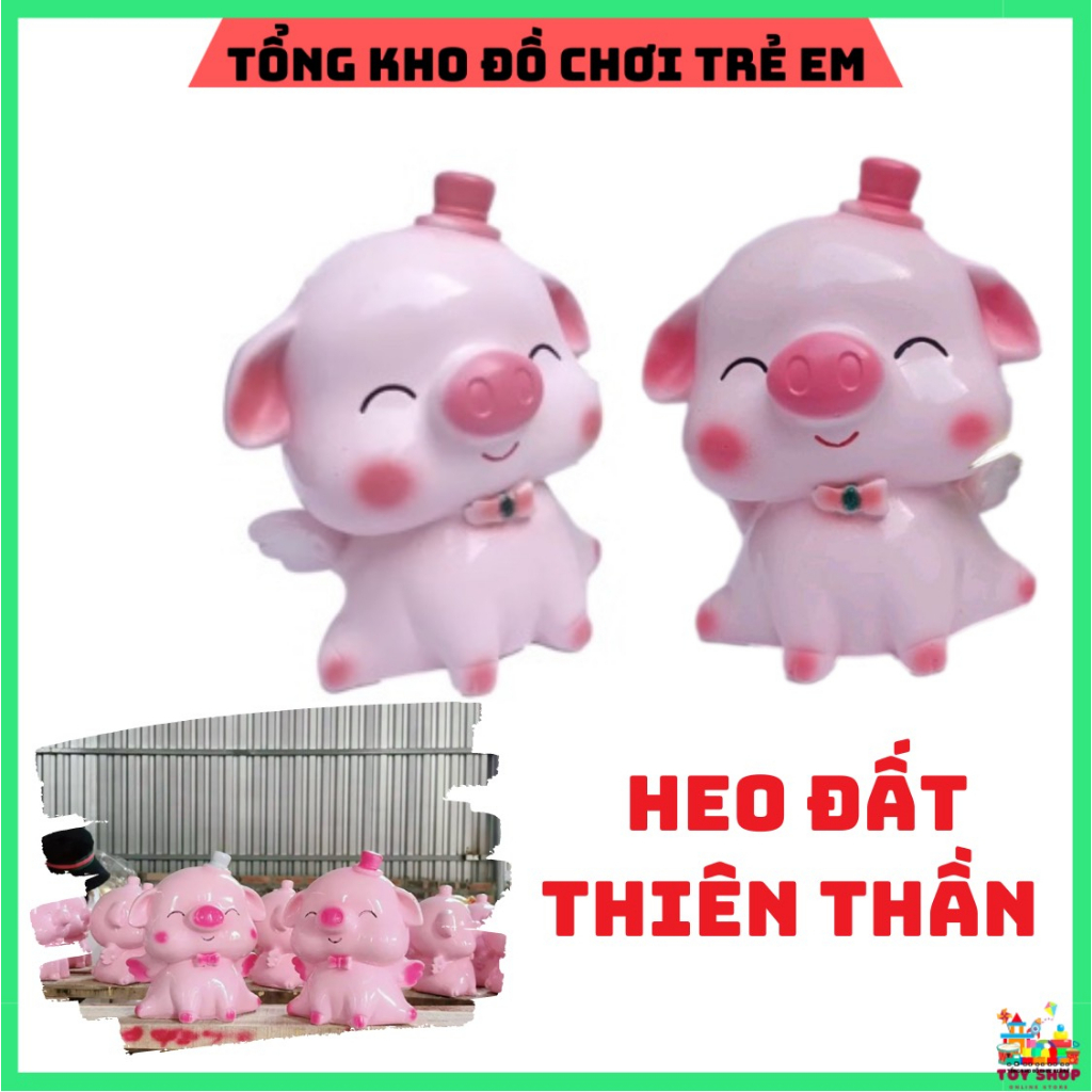 Chú heo đất đựng tiền, chú lợn đất may mắn đáng yêu làm nơi đựng tiền cho bé