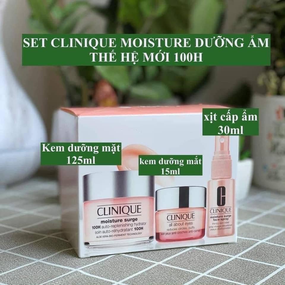 Set dưỡng da cao cấp clinique moisture surge ultra hydration - lamii beauty