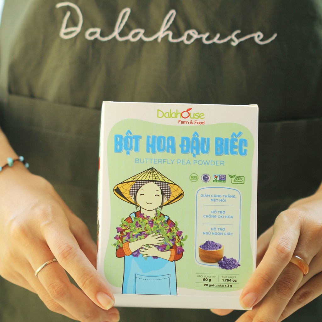 Bột Hoa Đậu Biếc sấy lạnh DalaHouse hộp 60 gram