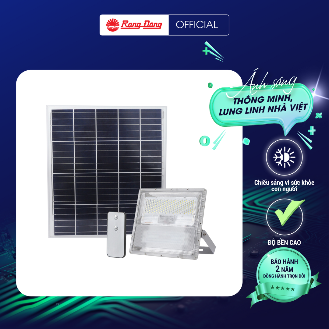 Đèn chiếu pha năng lượng mặt trời CP02.SL 70W, 1000W Chính hãng Rạng Đông Sử dụng năng lượng mặt trời tiết kiệm năng lượng.