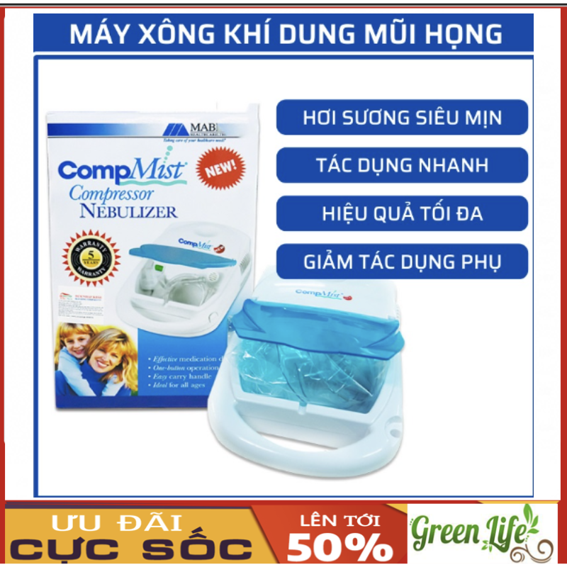 Máy xông mũi cho bé,máy xông mũi họng gia đình,máy xông khí dung,máy xông mũi họng compmist phun xông dễ dàng đi sâu vào trong các bộ phận hô hấp hỗ trợ viêm xoang,viêm mũi,viêm họng,iêm phổi hoặc hen suyễn,bh 12 tháng