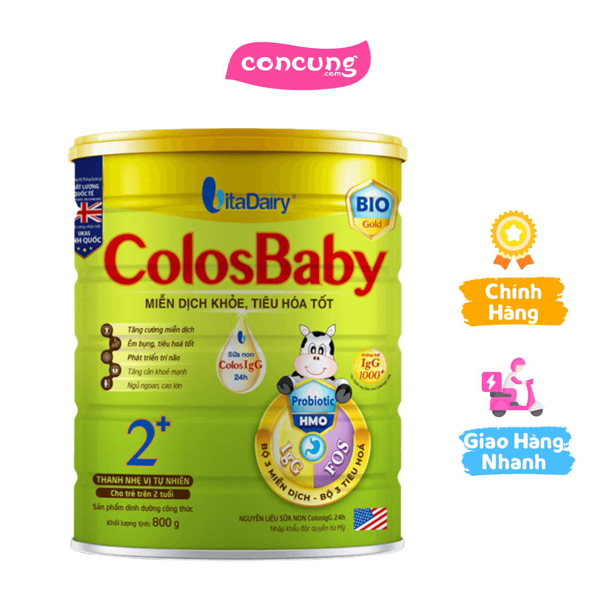 Sữa Colosbaby Bio Gold 2+ 800g từ 2 tuổi