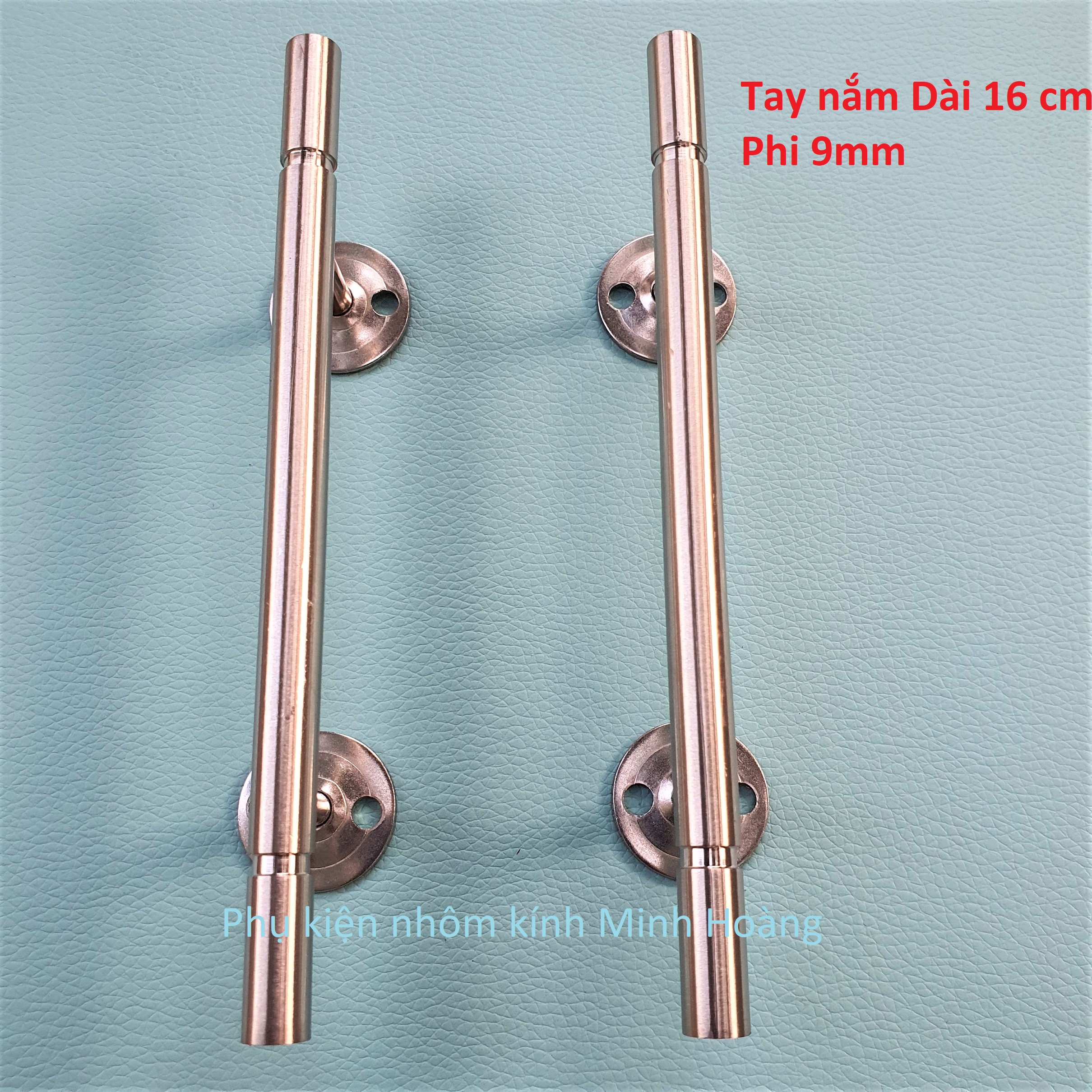 Tay nắm inox 304 đặc dài 16 cm, phi 9mm đầu bằng dùng cho cửa đi, cửa tủ nhôm, sắt..