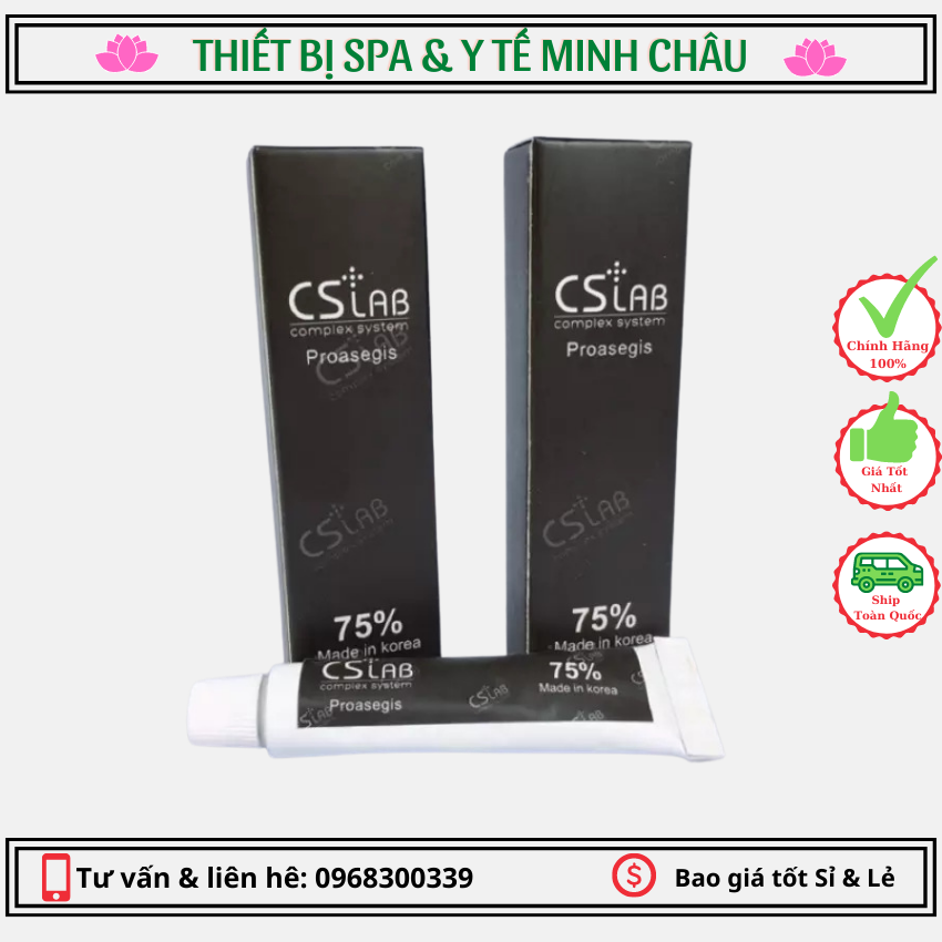Kem tê cslab 75% hàn quốc chính hãng ủ mày môi mí dùng trong phun xăm, đốt nốt ruồi- thiết bị spa minh châu kt001