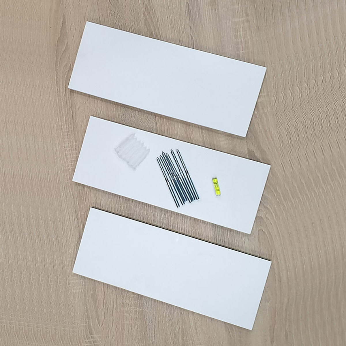 Bộ 3 chiếc kệ thanh ngang treo tường gỗ lõi xanh chống ẩm