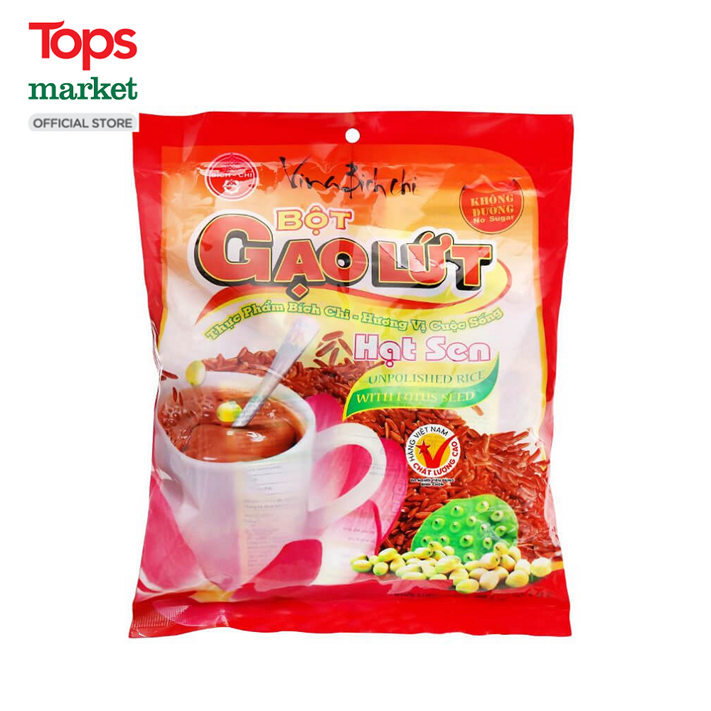 Bột gạo lứt hạt sen không đường bích chi 300g - siêu thị tops market