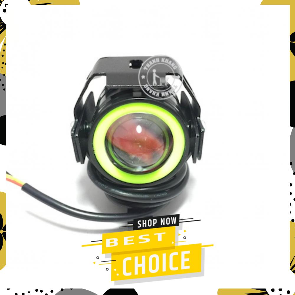 Đèn Fa led Thanh Khang trợ sáng U7 mini chức năng Fa cos passing có vòng anglel xanh lá cho xe máy u7 mini xanh la 002000032