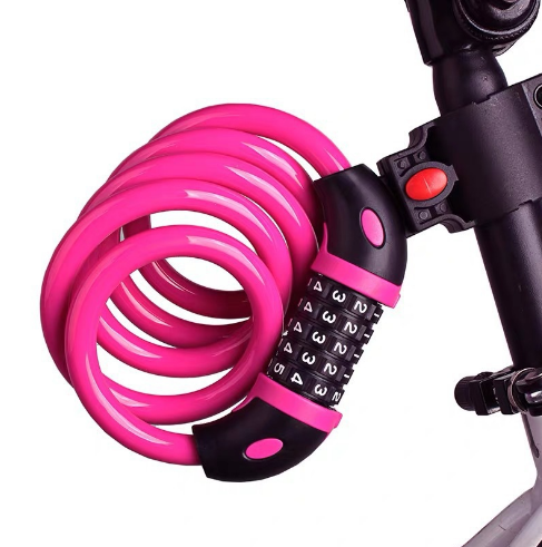 Khóa dây mật mã 1m2 cho  xe đạp,xe máy  5 số -  DÂY KHÓA CAO CẤP - DÂY KHÓA CHỐNG TRỘM - khóa dây xe dap xe may - phụ kiên xe đạp xe máy - khóa dây thép
