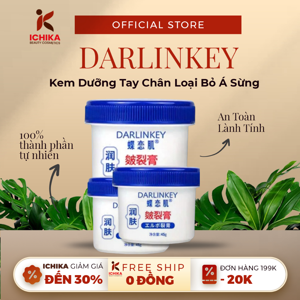 Kem Chặn Đứng Á Sừng Darlinkey - Kem UCH Darlinkey Giảm Nứt Nẻ Gót Chân Và Tay, Dưỡng Ẩm Cho Da Giúp Làn Da Mịn Màng
