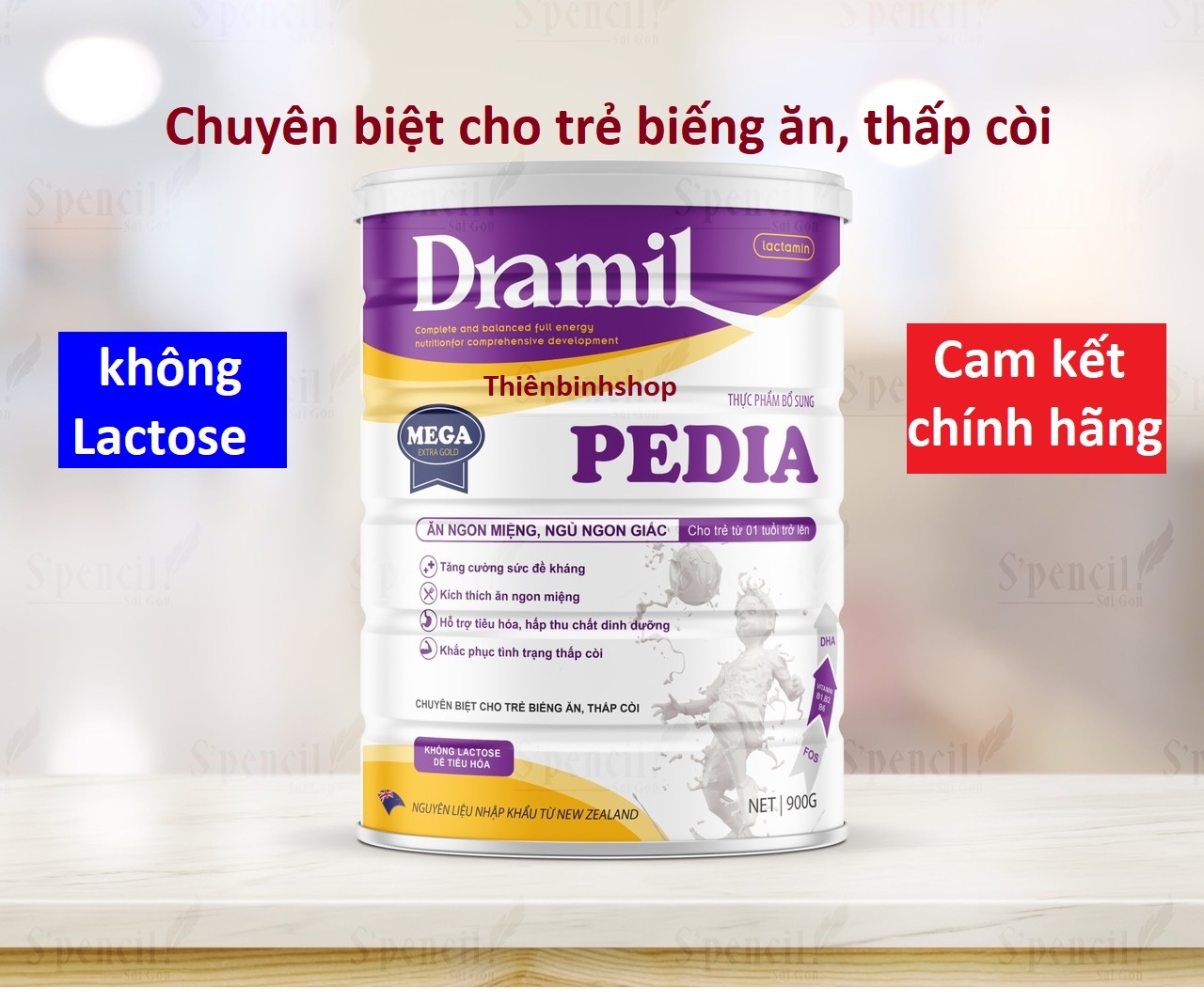 [Chính hãng: 900g, HSD 2025] Sữa bột Dramil Pedia giúp Bé ăn ngon miệng, ngủ ngon giấc.