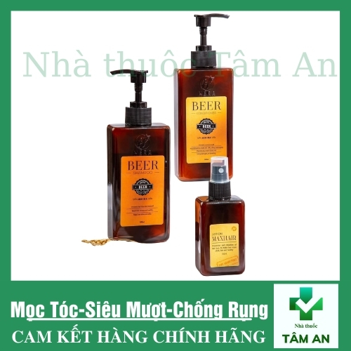 Combo Bộ 3 Dầu Gội Men Bia Tươi Hera Sản Phẩm Chăm Sóc Tóc Beer Shampoo ,Coditioner, Maxhair Lotion