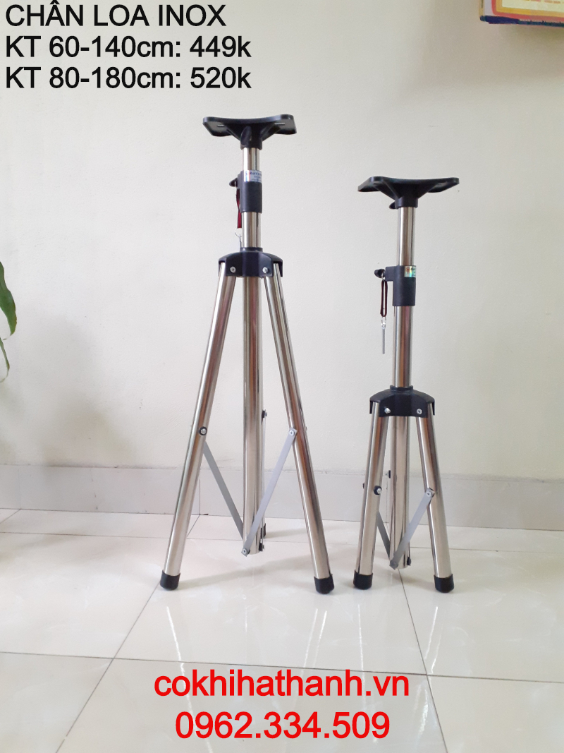 CHÂN ĐỠ LOA INOX 2 CHIẾC HÀNG DÀY ĐẸP KT80-180